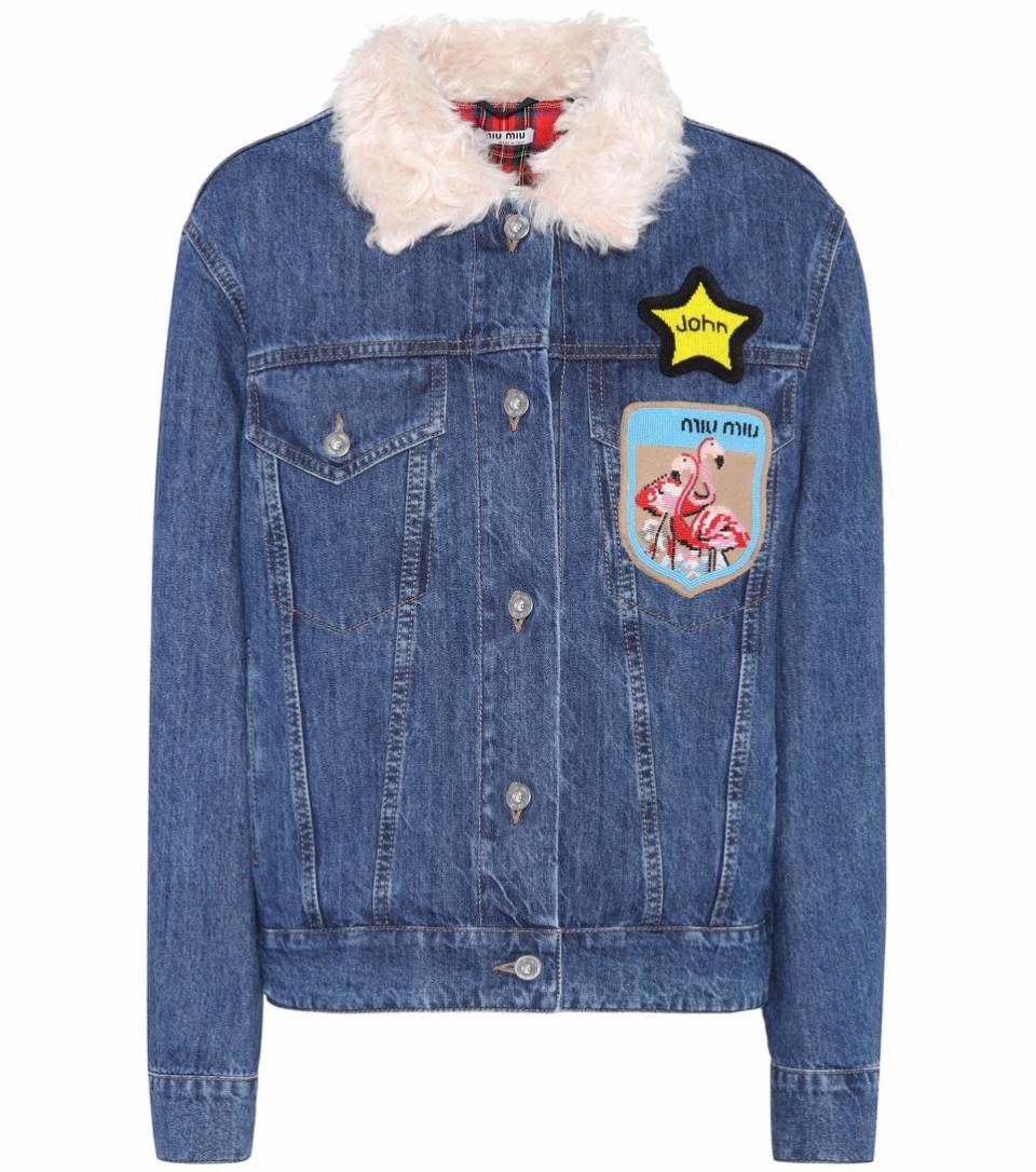 Miu Miu embellished denim jacket with controversial yellow star. (Photo: Courtesy of My Theresa)