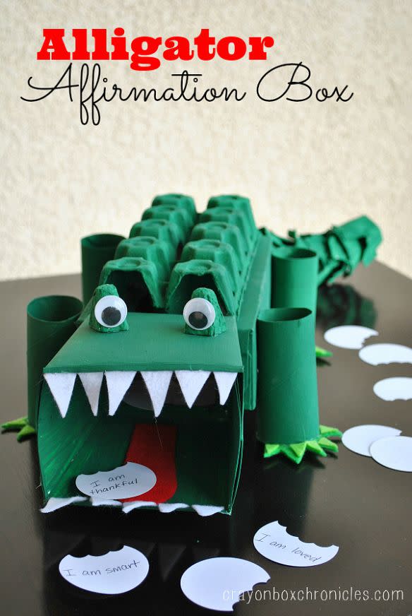 DIY Alligator Valentine's Day Box