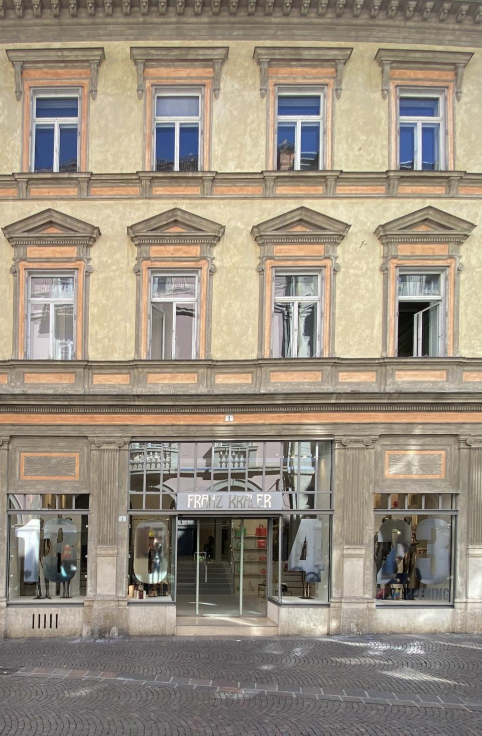 The new Franz Kraler boutique in Bolzano, Italy.