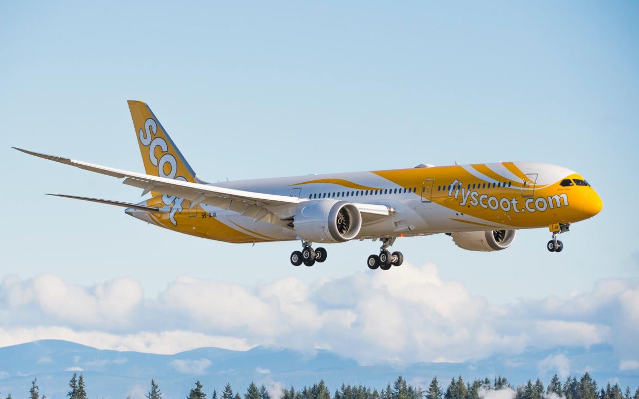 scoot airplane, gatwick to bangkok - Gail Hanusa