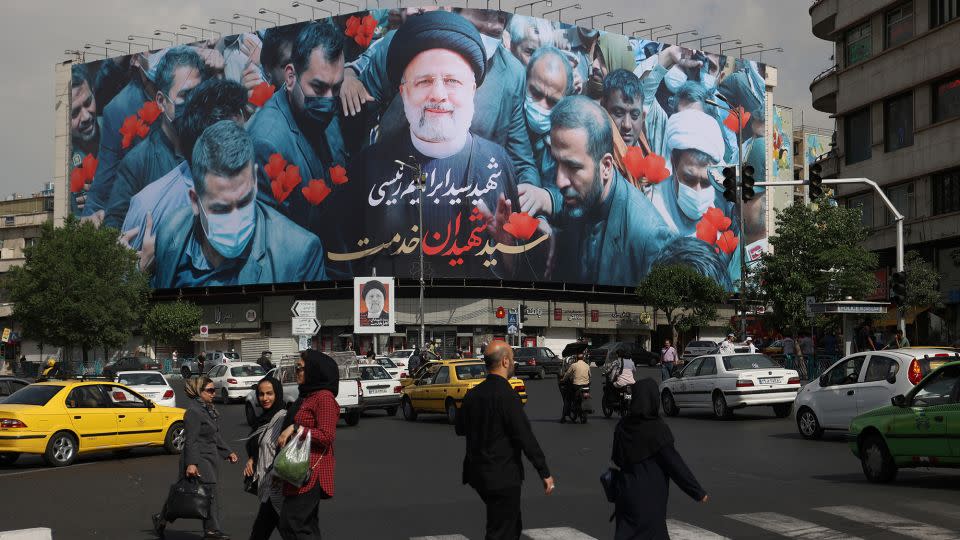 A billboard in Tehran displaying a picture of Raisi. - Majid Asgaripour/WANA/Reuters
