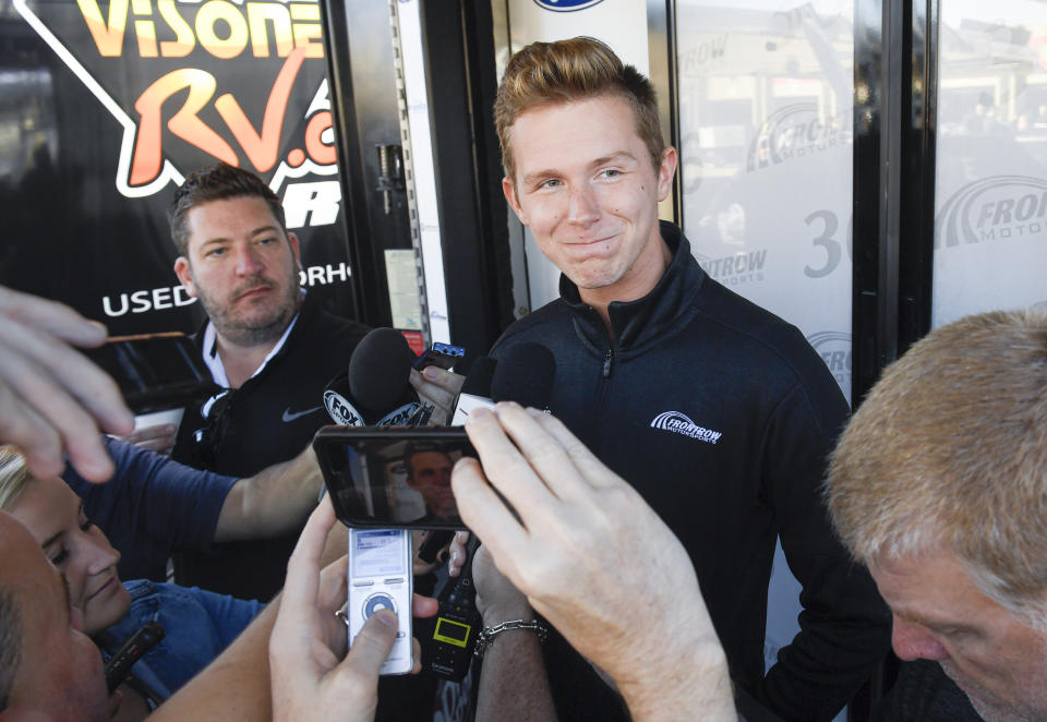 Rookie NASCAR Cup driver Matt Tifft says he is focused on trying to determine what caused a seizure at Martinsville Speedway last week before a NASCAR auto race at Texas Motor Speedway, Sunday, Nov. 3, 2019, in Fort Worth, Texas. (AP Photo/Larry Papke)