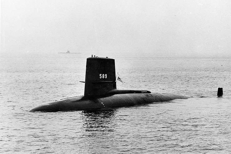 On May 27, 1968, the U.S. nuclear submarine Scorpion disappeared in the Atlantic with 99 men aboard. The wreckage was located months later. File Photo courtesy of the U.S. Navy