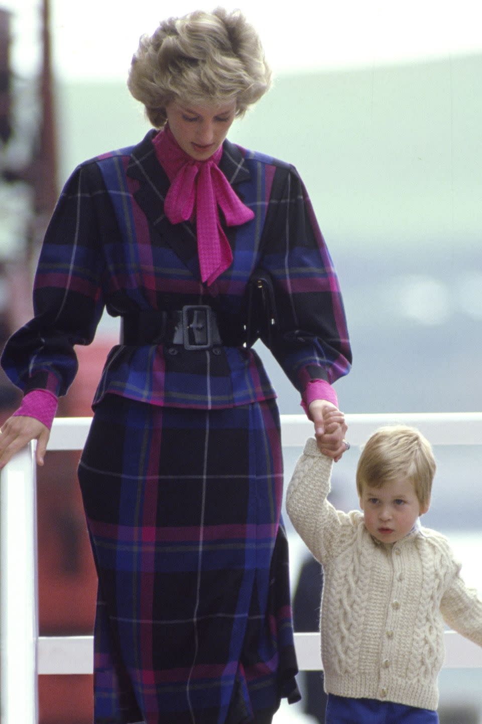 <p>Including purple, which she wore while walking with a little Prince William on the Royal Yacht Britannia in 1985.</p>