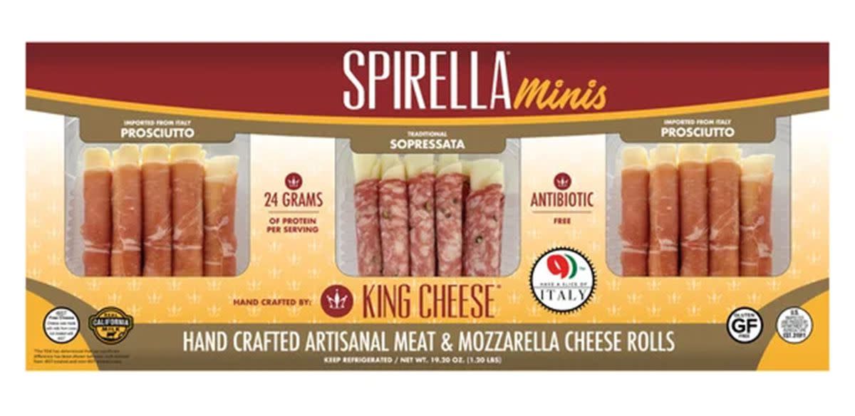 A package of Spirella Minis Prosciutto & Sopressata against a white background