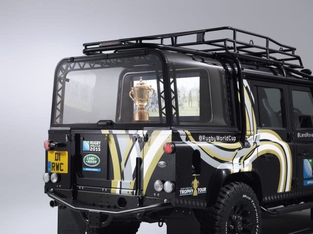 Land Rover reveals unique Defender to carry Rugby World Cup Trophy