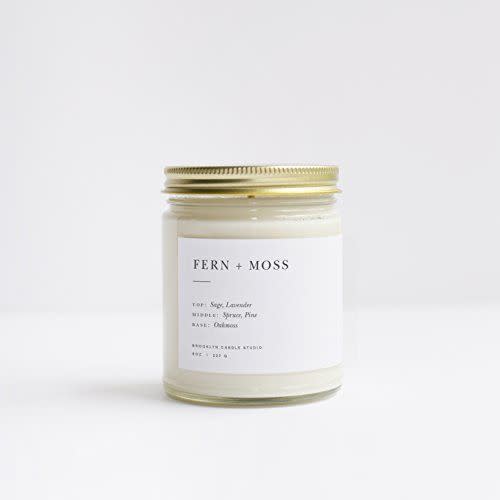 31) Fern + Moss Minimalist Jar Soy Candle