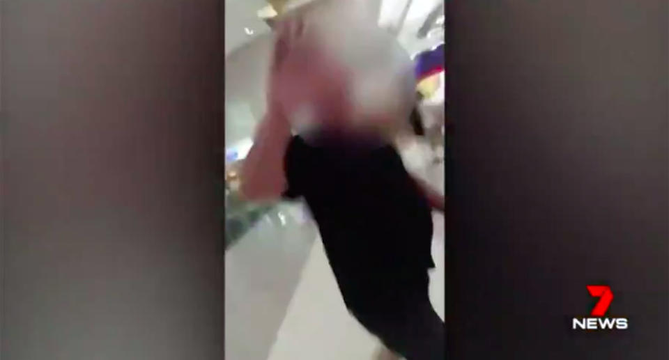 A worker followed a man who was allegedly caught filming up a little girl’s skirt. Source: 7News