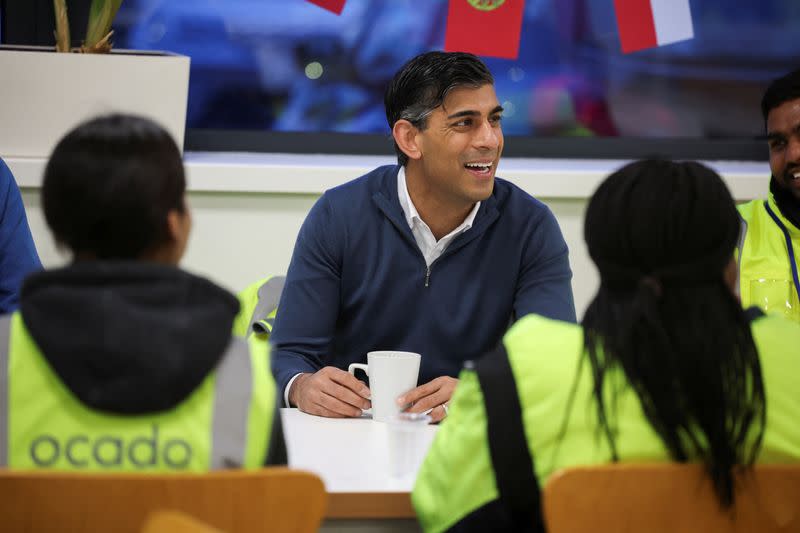 British PM Sunak attends a Conservative general election campaign event near Luton