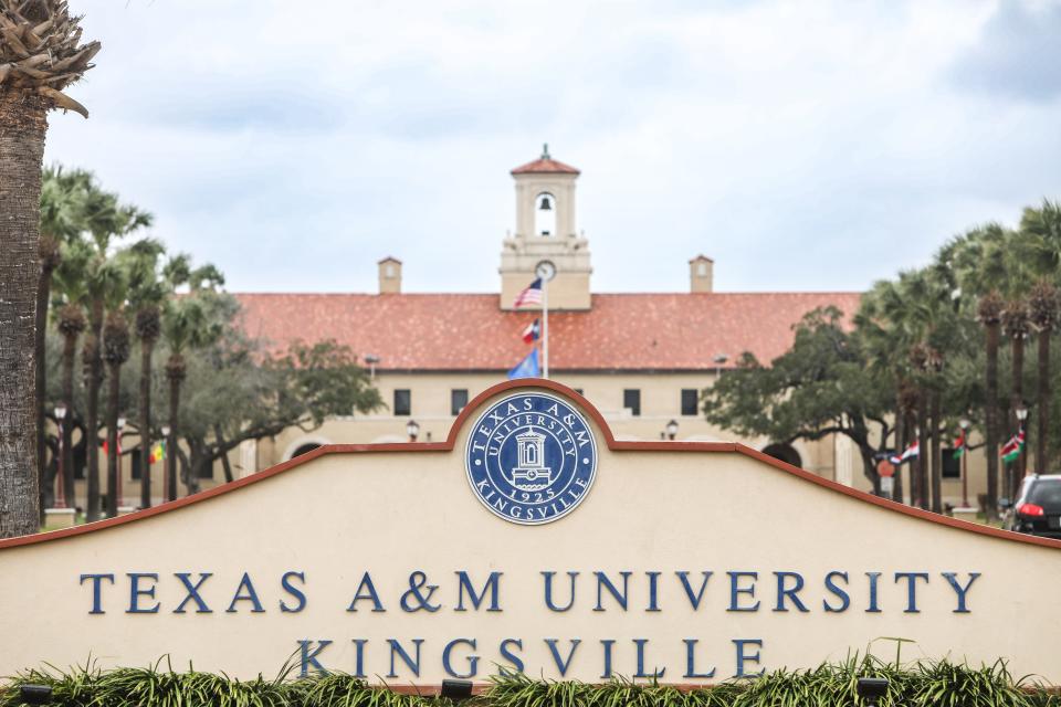 An entrance sign at Texas A&M University-Kingsville.