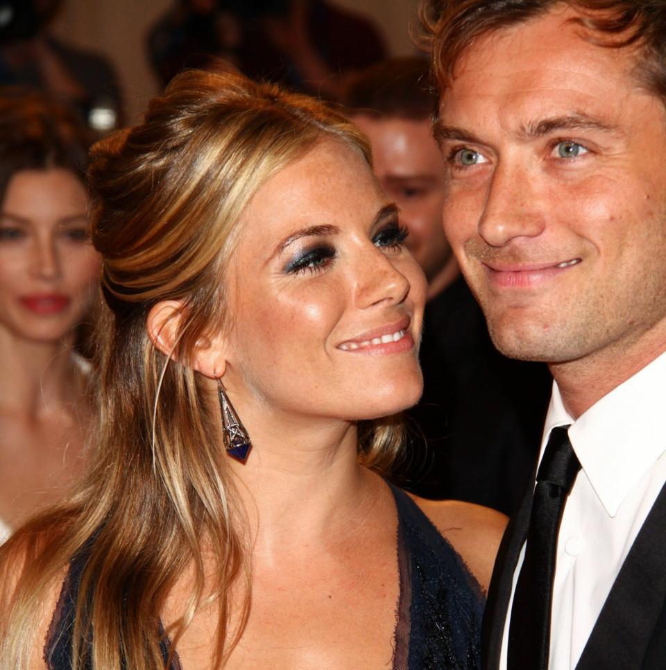 Sienna Miller and Jude Law in 2010 when they rekindled the relationship which had ended in 2006