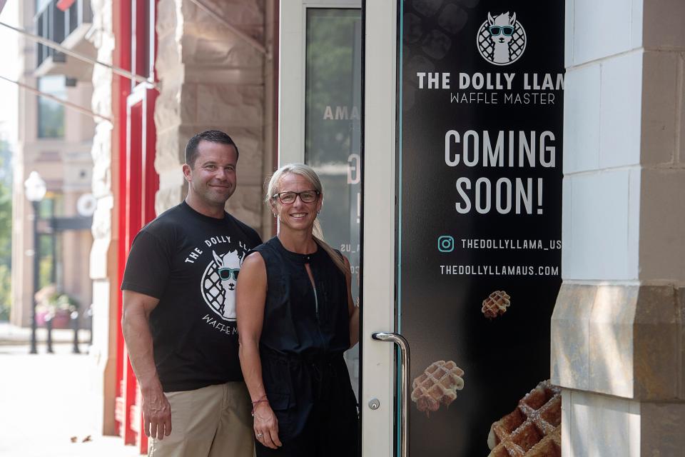 The Dolly Llama Waffle Master, an artisanal ice cream and waffle shop, owned by Ryan and Kristie Bivins, is slated to open this fall at Two Town Square Blvd., Suite 130, in the Biltmore Park Town Square.