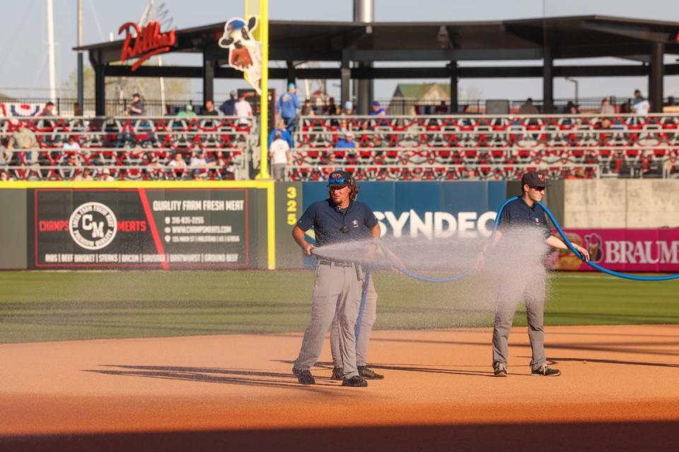 Wind Surge groundskeeper Ben Hartman has been named the Texas League Groundskeeper of the Year the past two seasons. Ed Bailey/Courtesy