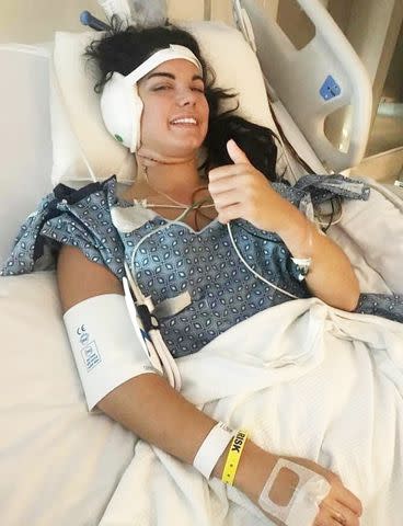 <p>Victoria Vesce/Instagram</p> Victoria Vesce in the hospital