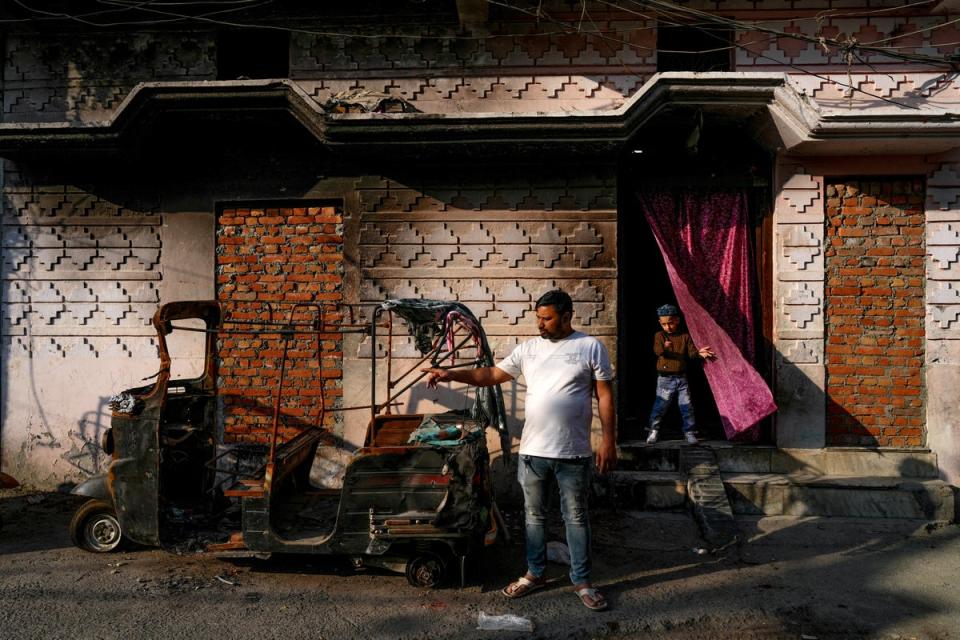 Parvez Qureshi, whose brother Faheem Qureshi was killed in sectarian violence in Uttarakhand’s Haldwani in February. India has a long and grim history of violence against minorities (AFP via Getty)