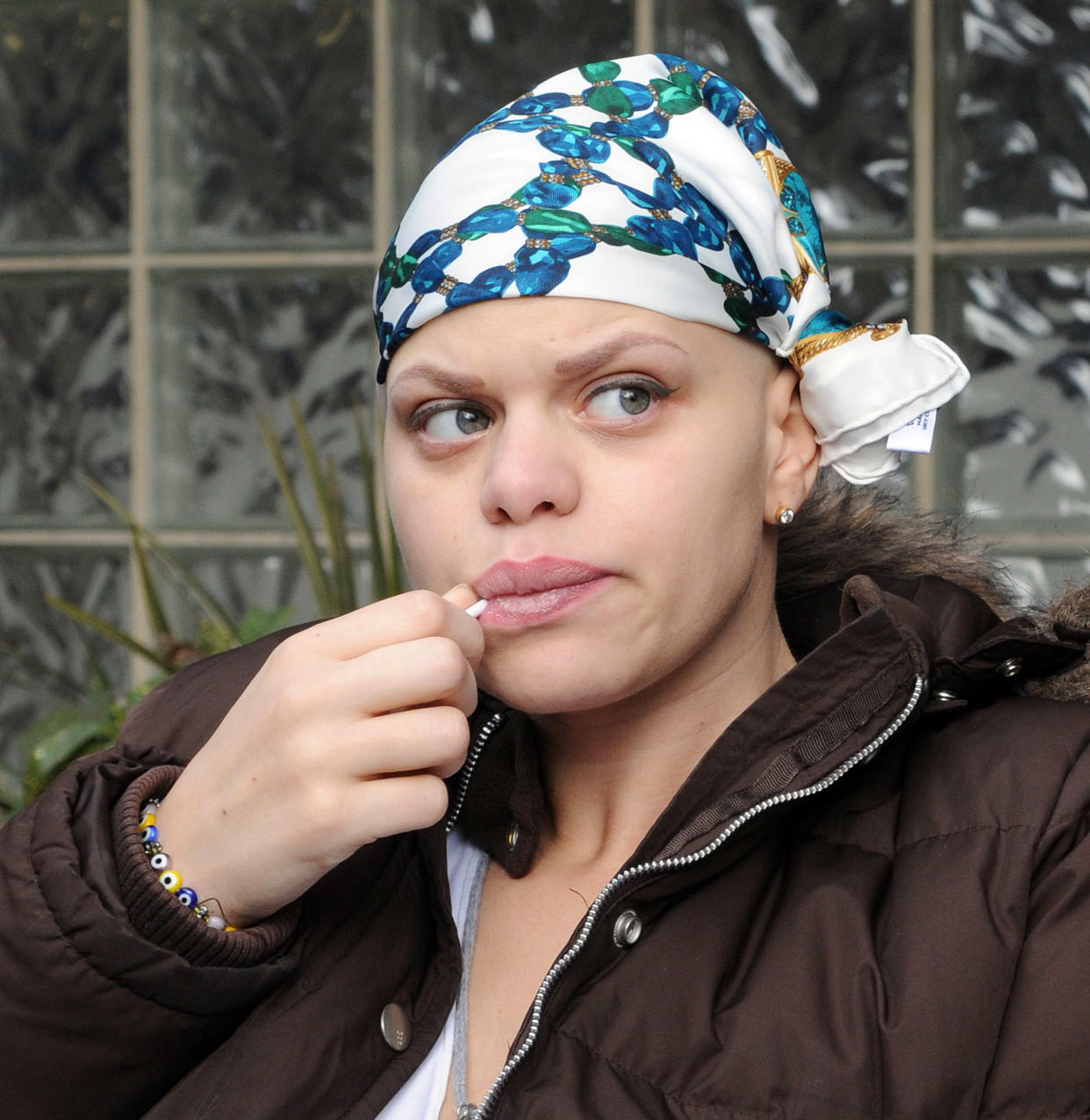 LONDON, UNITED KINGDOM - FEBRUARY 18: Jade Goody leaves the Royal Marsden hospital on February 18, 2009 in London, England. (Photo by Getty Images)