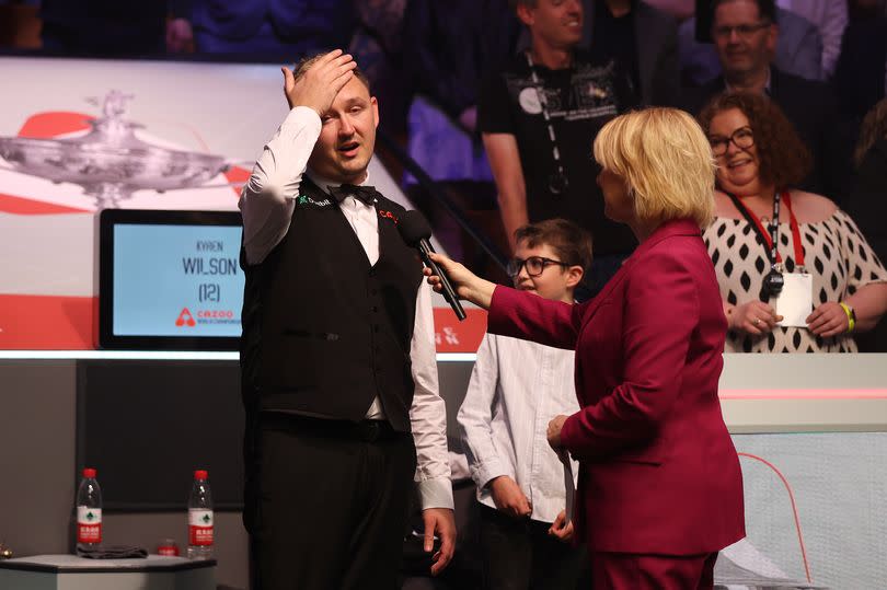 Kyren Wilson apologised to Jak Jones in his interview with Hazel Irvine