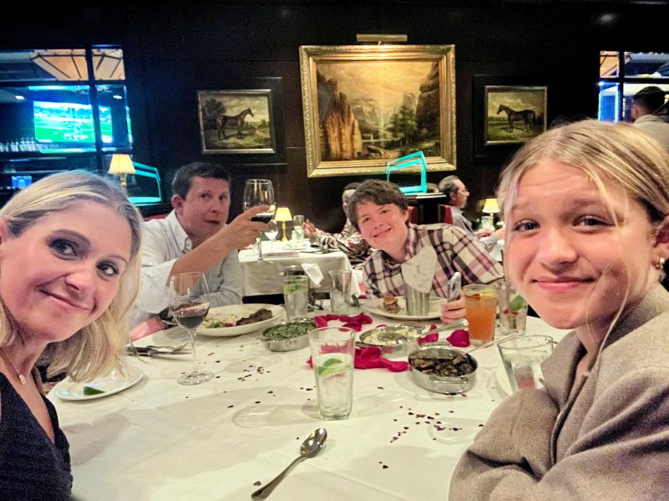 Author Terri Peters and her family at Capital Grille 