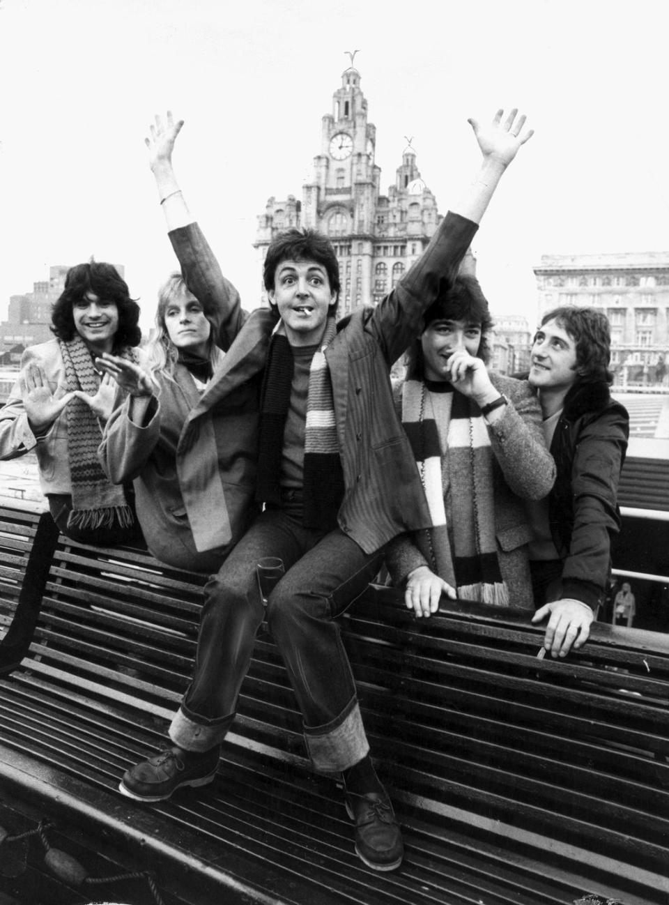 <p>Paul McCartney and his wife Linda aboard the Royal Iris Ferry on the River Mersey in 1979. </p>