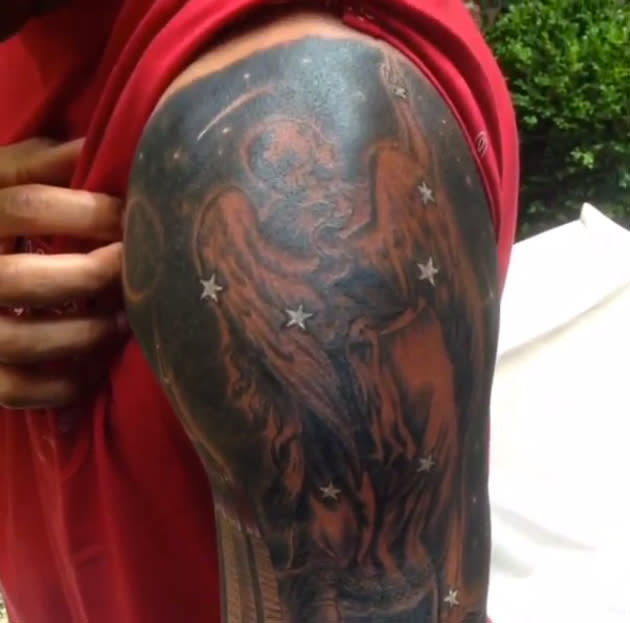 Realistic Thierry Henry portrait tattoo on the - Official