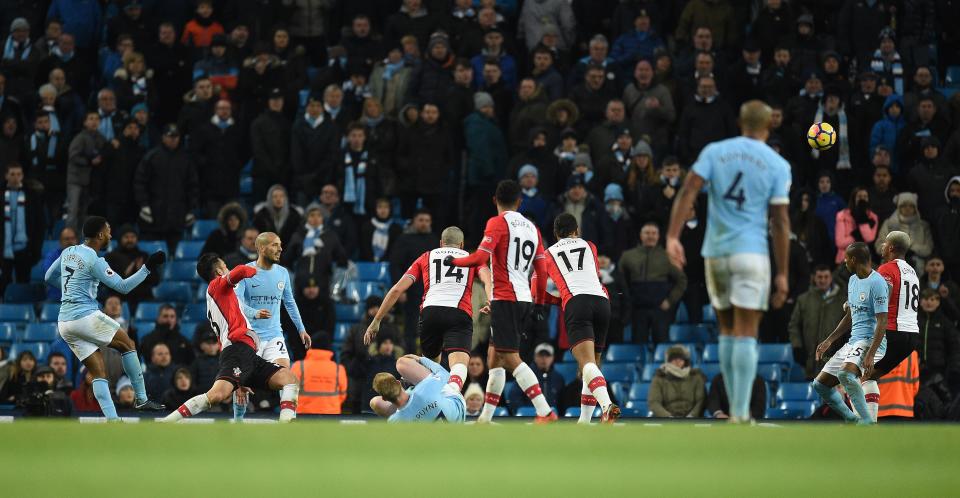 Meanwhile, there were patches of blue seats as City marched to the title