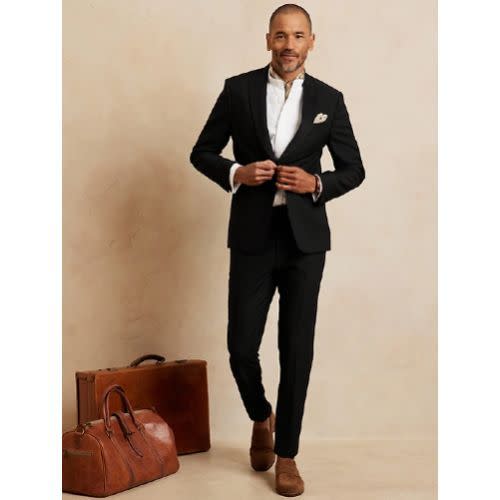 Slim Italian Wool Tuxedo Jacket