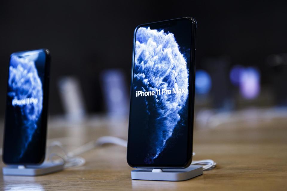 New Apple iPhone 11 are shown in a Apple store on the first day of the phone's sale at the Apple Store on September 20, 2019 in Berlin, Germany: Carsten Koall/Getty Images