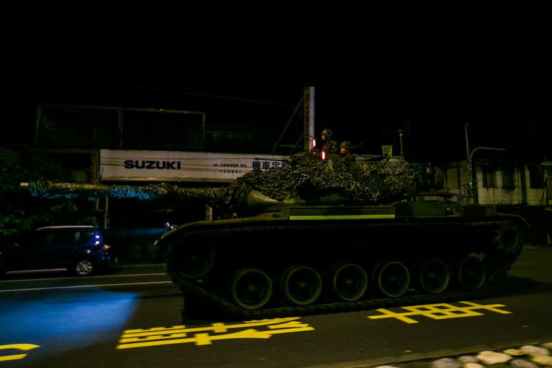 ▲漢光37號演習，M60A3戰車在花蓮街道快速機動移動。（圖／軍聞社提供）