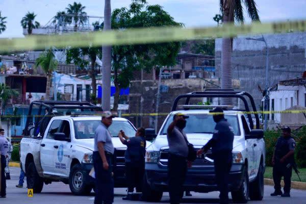 Operativo de seguridad tras asesinato en la Costera Miguel Alemán en Acapulco, Guerrero.