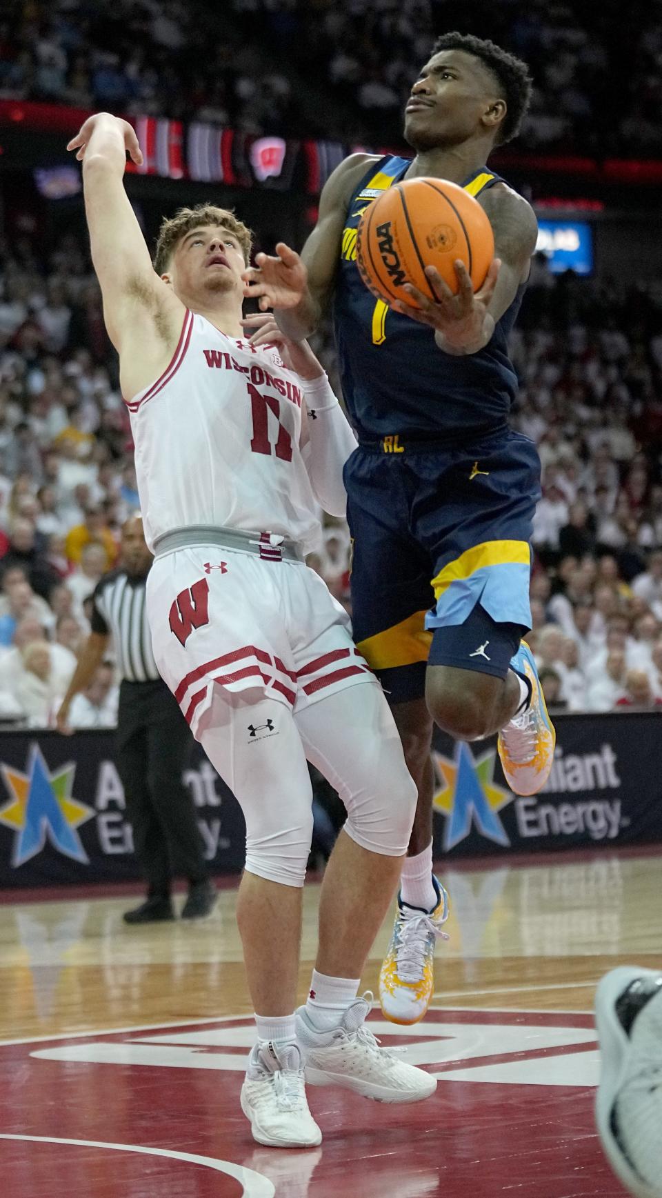 Kam Jones was Marquette's best offensive player against UW, scoring 19 points on 7-for-12 shooting.