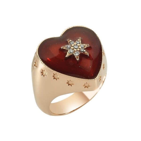 Heart ring, £1,920. Bee Goddess