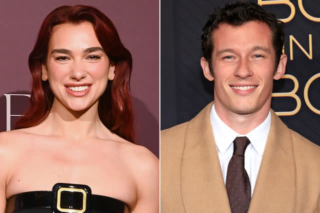 <p>Araya Doheny/FilmMagic; Kayla Oaddams/FilmMagic</p> Dua Lipa and Callum Turner