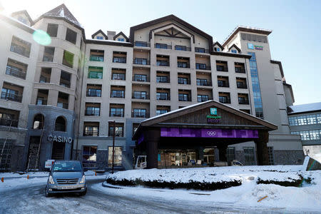 The Holiday Inn hotel is pictured at the Alpensia resort before the upcoming 2018 Pyeongchang Winter Olympic Games in Pyeongchang, South Korea, January 23, 2018. REUTERS/Fabrizio Bensch