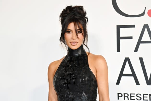 Kim Kardashian Goes Backless in Chrome Hearts Dress at CFDA