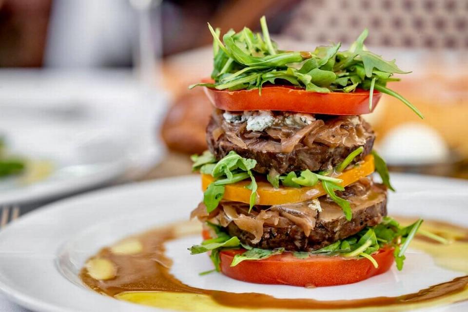 A steak salad at B&B Butchers & Steakhouse in Fort Worth.