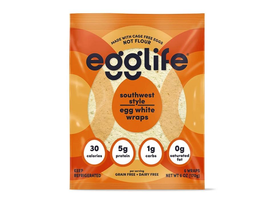 orange package of egglife egg wraps from Aldi