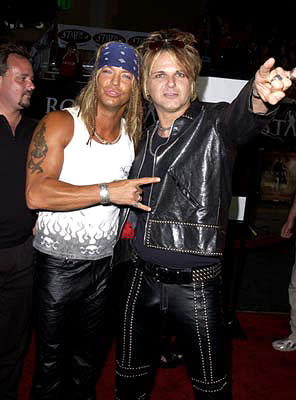 Bret Michaels and Rikki Rockett of Poison at the Westwood premiere of Warner Brothers' Rock Star