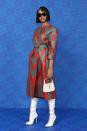 <p> Arriving at the Gucci Show at Milan Fashion Week 2023, Sabrina Elba looked every bit the Gucci girl in a striped leather dress and white accessories. Her Jackie made the perfect statement against the bold print for a FROW-worthy look. </p>