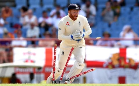 Jonathan Bairstow of England runs out Shimron Hetmyer of the West Indies  - Credit: Shaun Botterill/Getty Images