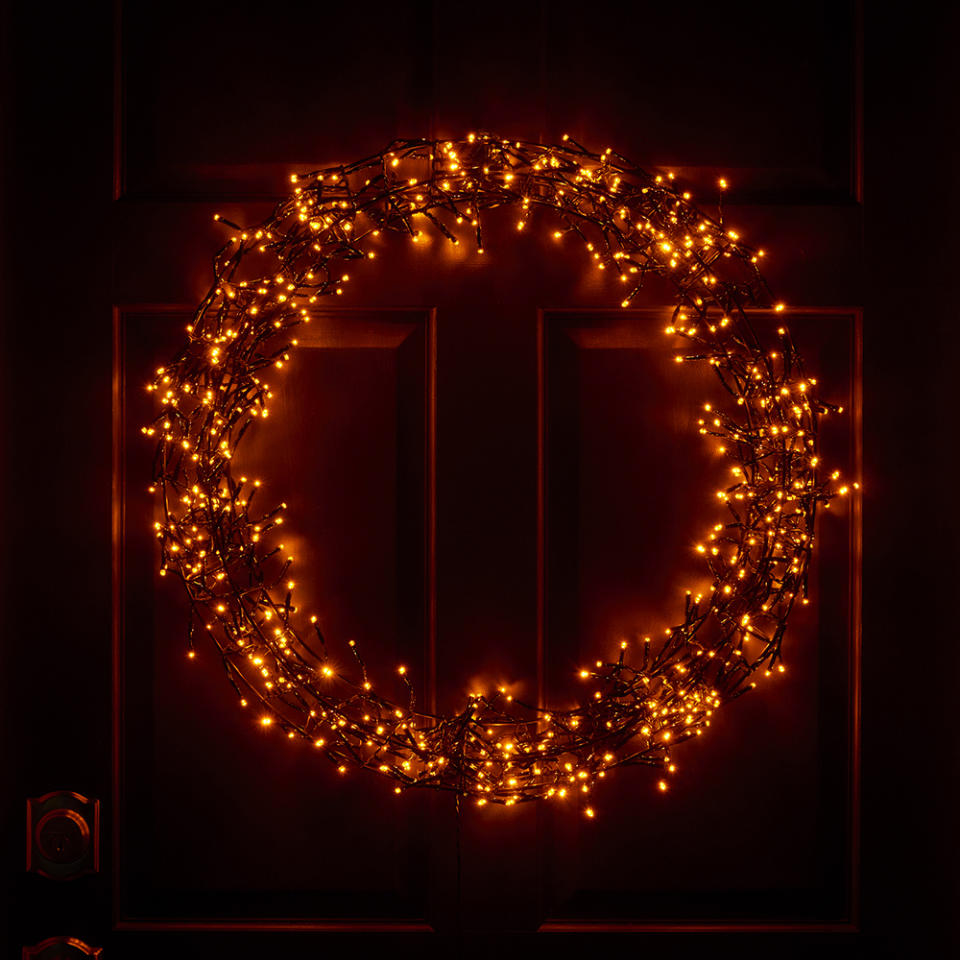 The Ultrabright Halloween Light Show Wreath