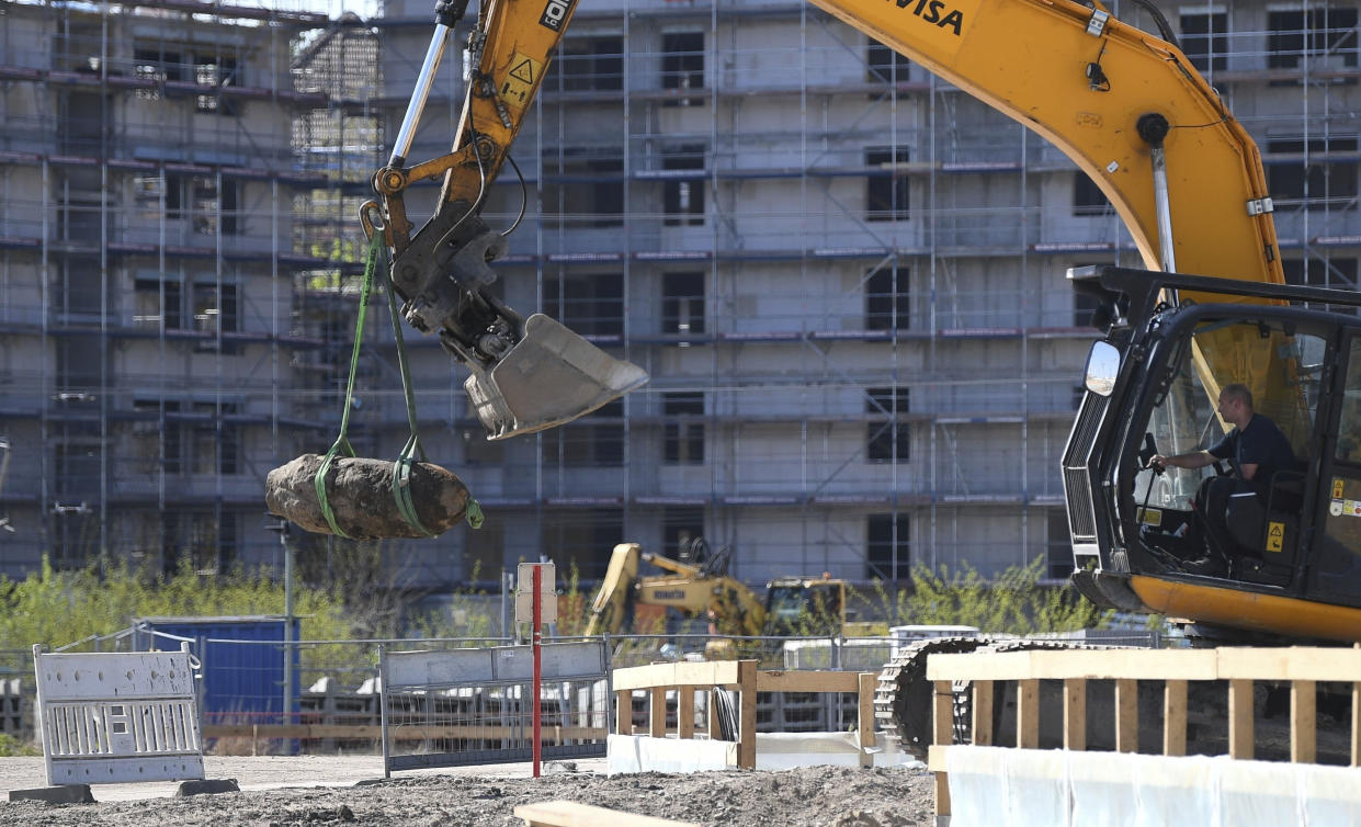 The WW2 bomb is removed (PA)