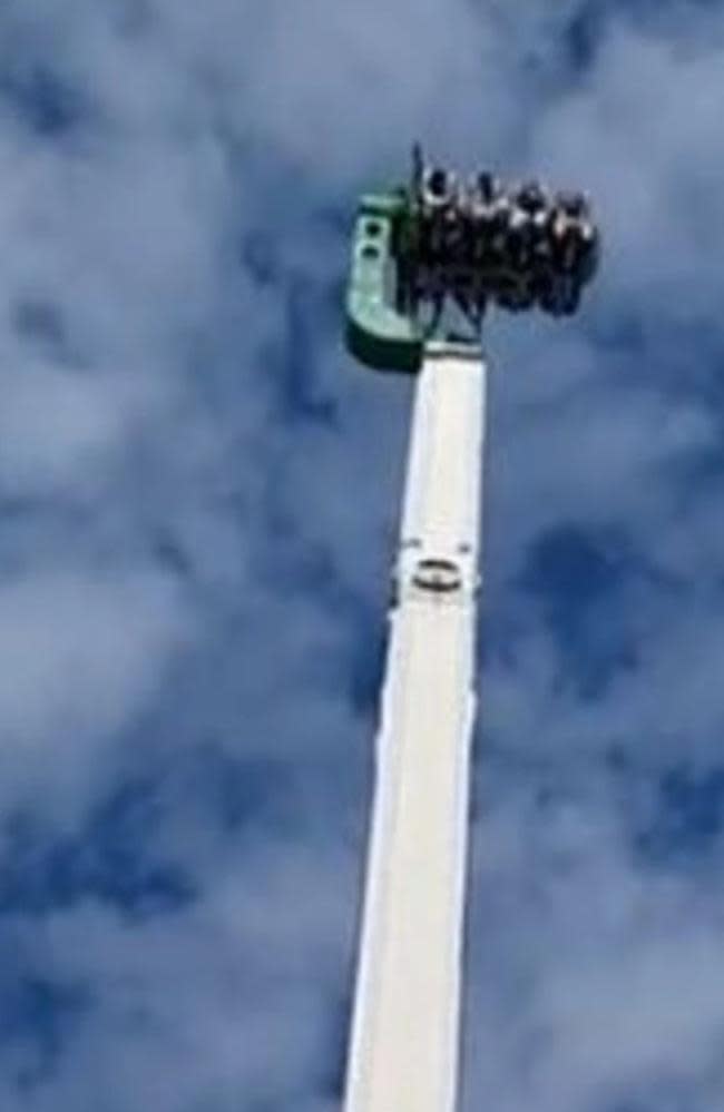 Passengers appeared to have been stranded mid-ride as the result of a malfunction. Picture: Tik Tok