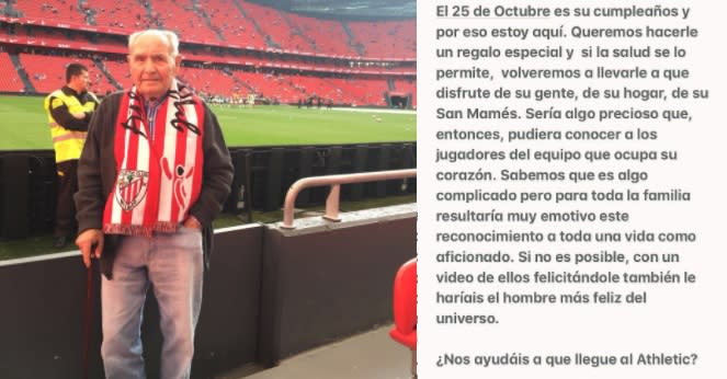 Gemma cree que un simple detalle del equipo podría lograr que su abuelo se convierta en el hombre “mas feliz del universo. Foto: Twitter.com/_GemaTorres_