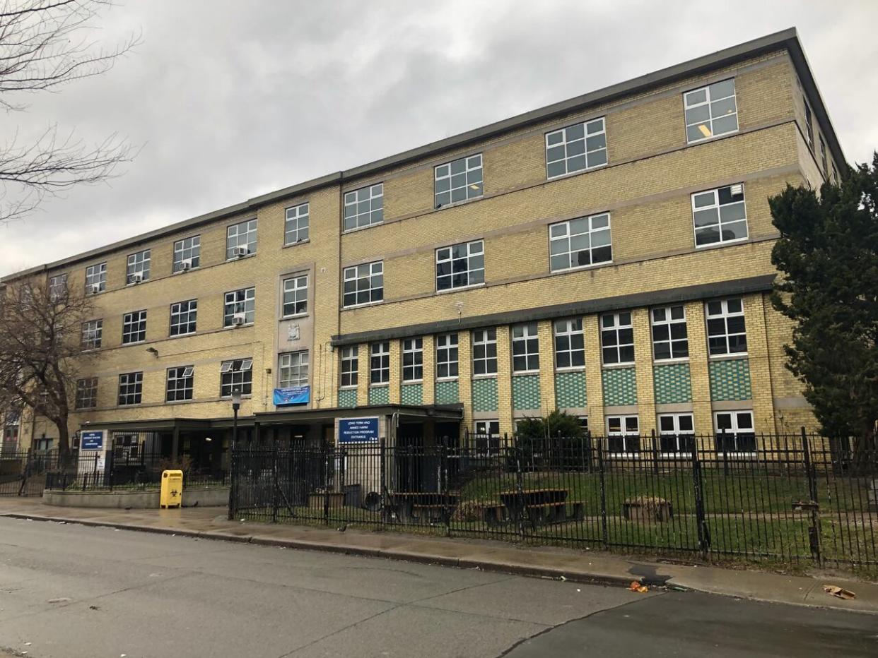 Seaton House, a downtown city shelter for people experiencing homelessness, is pictured here in 2022.  (Robert Krbavac/CBC - image credit)