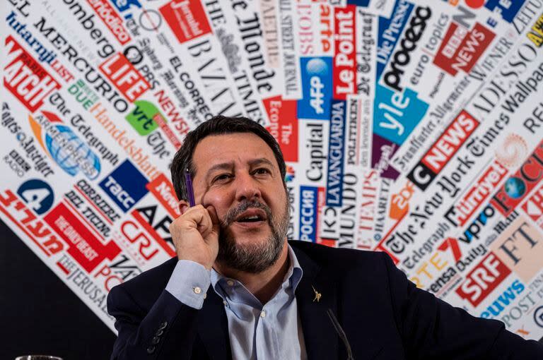 Matteo Salvini, vicepremier y ministro de Infraestructura italiano. (AP Foto/Domenico Stinellis, File)