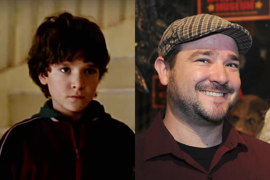 A side by side comparison of Bradley Pierce in Jumanji (1995) and in 2018.