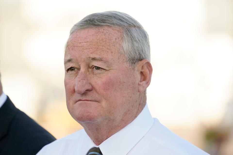 Mayor Jim Kenney is seen during a tour of the Port of Philadelphia, Thursday, Oct. 28, 2021. (AP Photo/Matt Rourke)