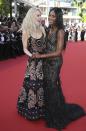 <p>Nicole and Naomi were the best of friends on the red carpet with Nicole arriving in a printed Armani Prive look while Naomi opted for feathered Atelier Versace.<br><i>[Photo: AP]</i> </p>