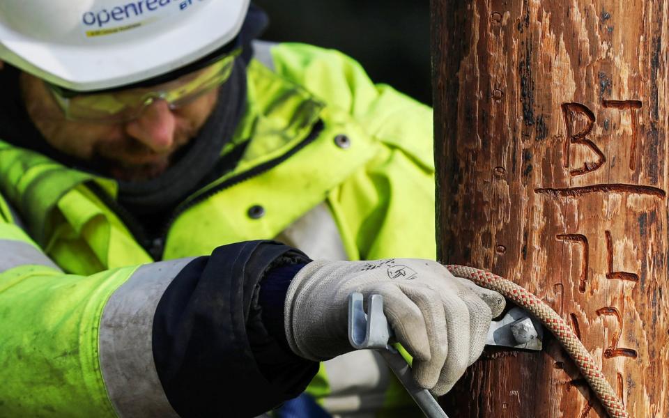 engineer from BT Openreach - Chris Ratcliffe/Bloomberg