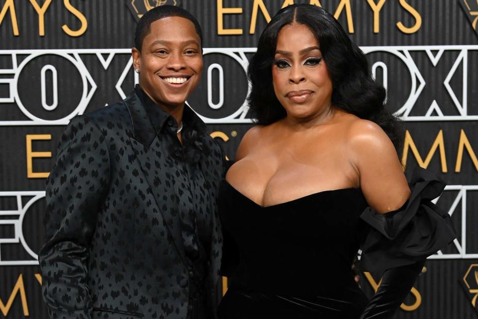 <p>David Fisher/Shutterstock</p> Jessica Betts and Niecy Nash-Betts at the Emmy Awards on Jan. 15, 2024